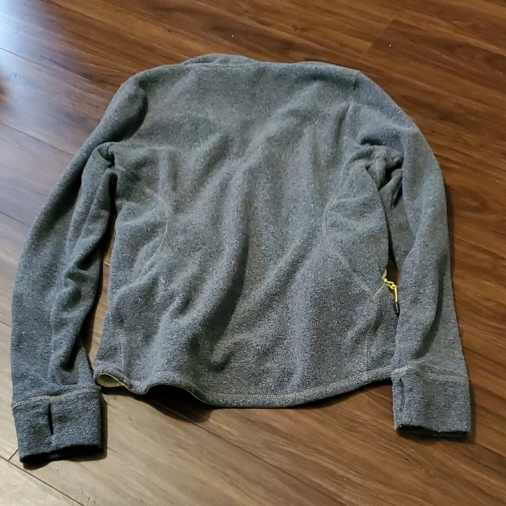 Eddie Bauer Gray and Yellow Women's Quarter Zip Sweater - Picture 7 of 9